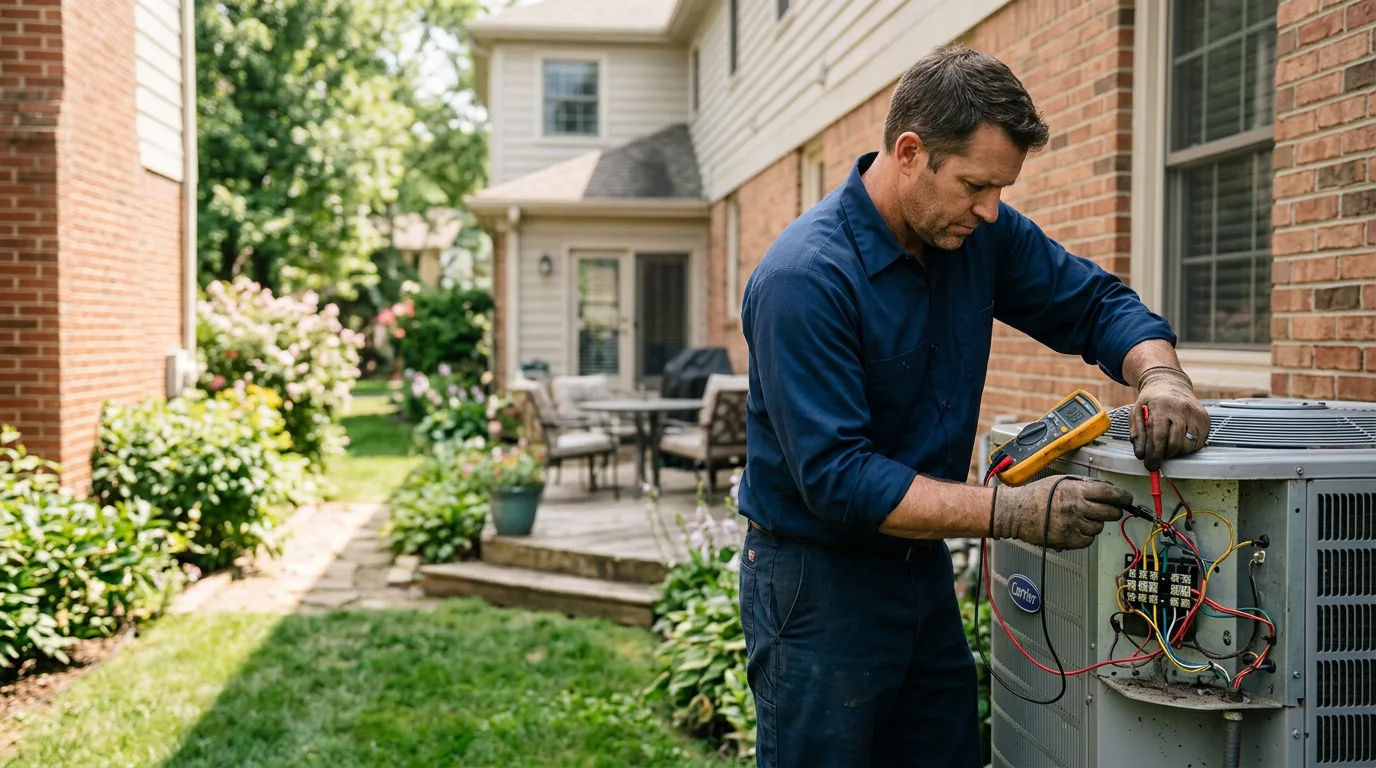 HVAC technician working near Brookside, DE